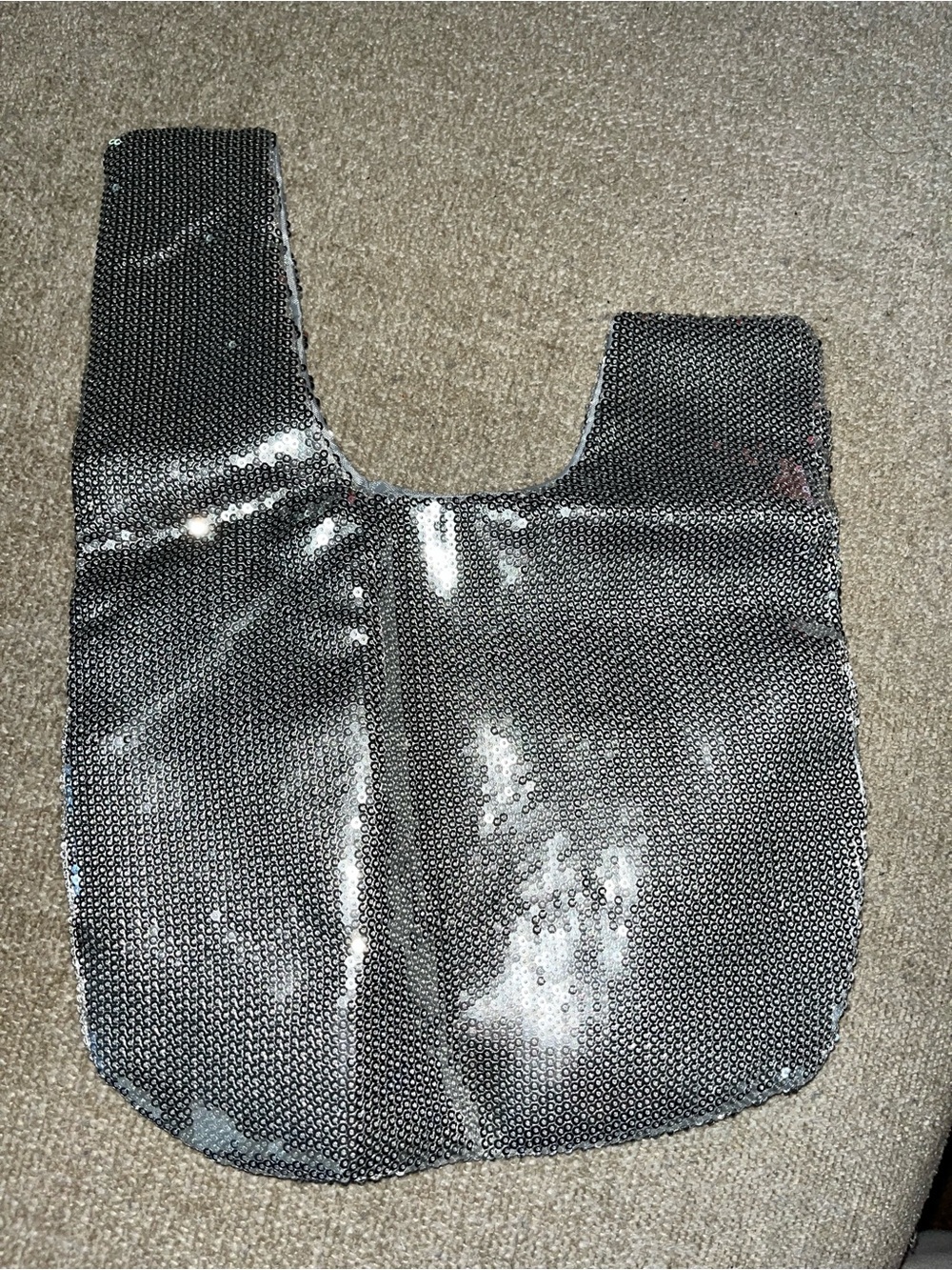 8 Other Reasons Silver Sequined Wristlet Tote